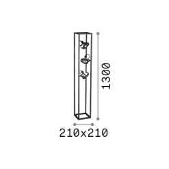 Ideal-Lux - Lampada da terra AUDIO PT3 H130 , 21 x 21 x h130 cm,<Dmora Best