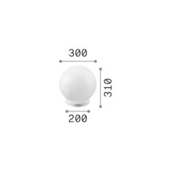 Ideal-Lux - Lampada da terra CARTA PT1 D30, 30 x 30 x h31 cm,<Dmora Hot
