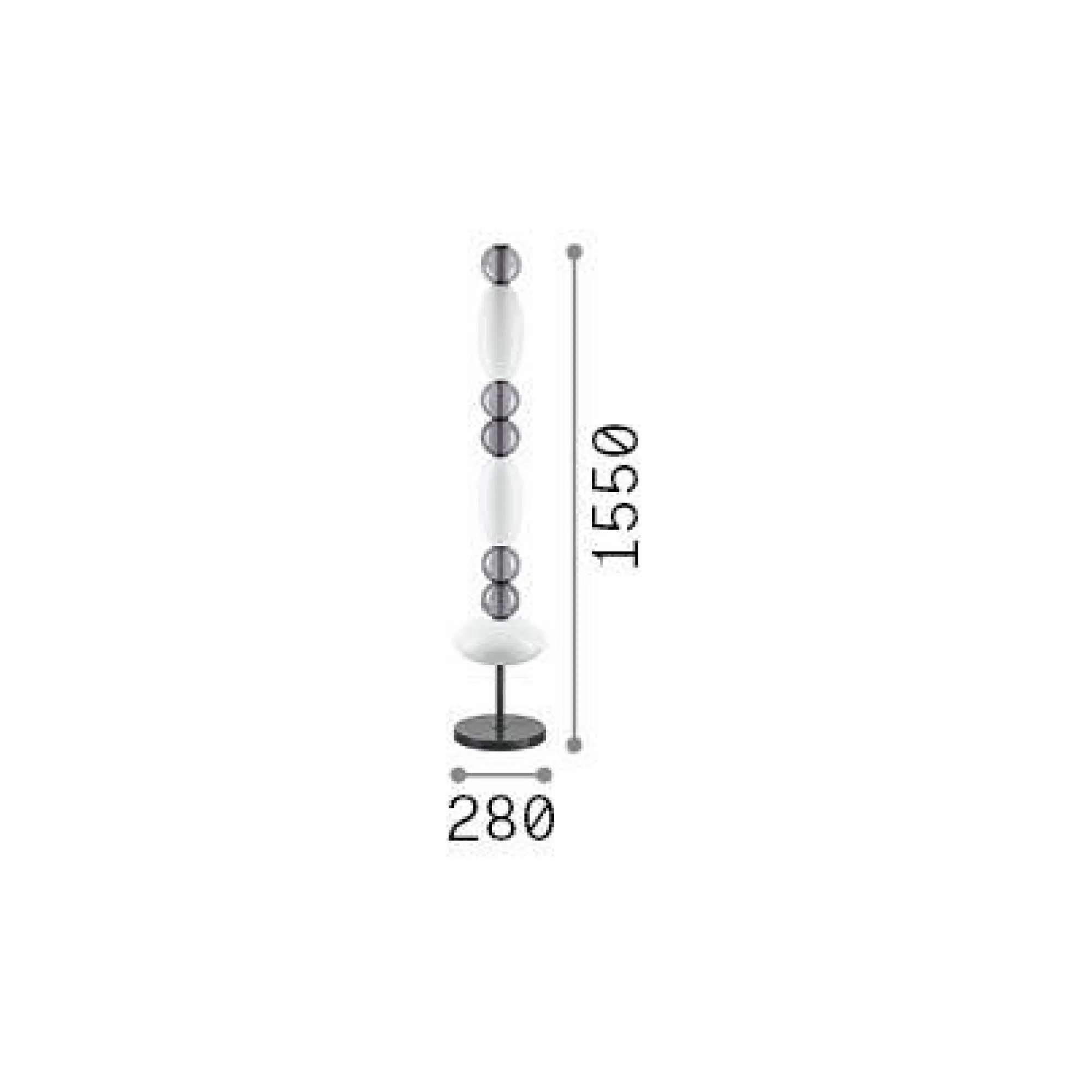 Ideal-Lux - Lampada da terra LUMIERE PT, 28 x 28 x h155 cm,<Dmora Best