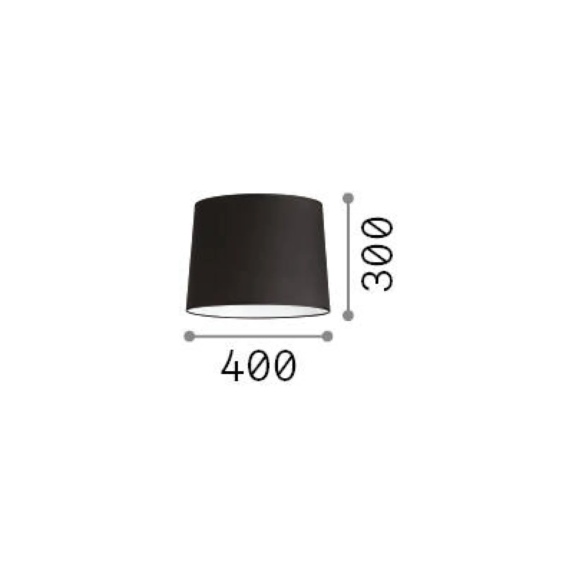 Ideal-Lux - Lampada da terra SET UP PARALUME CONO D40 , 40 x 40 x h30 cm,<Dmora New