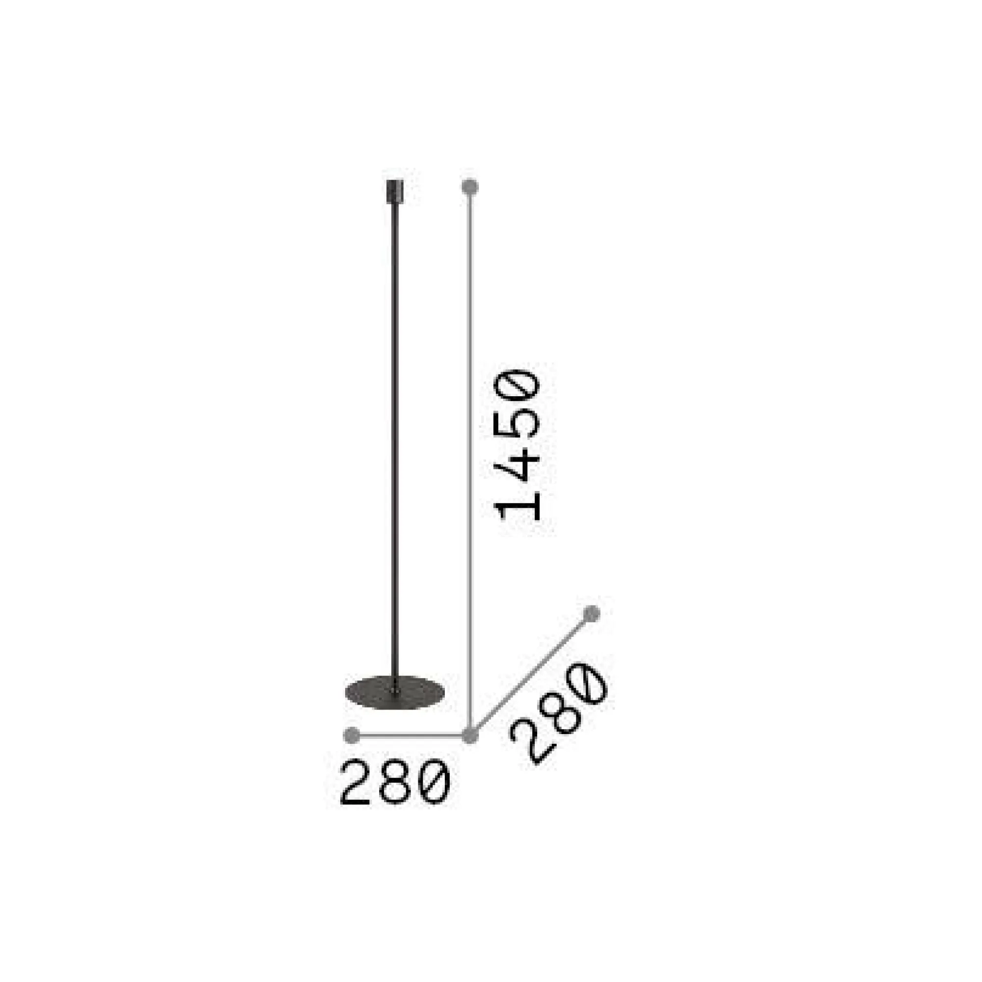Ideal-Lux - Lampada da terra SET UP MPT1 , 28 x 28 x h145 cm,<Dmora Cheap