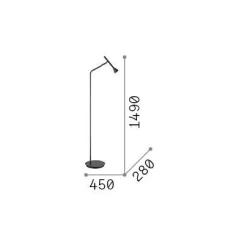 Ideal-Lux - Lampada da terra DIESIS PT , 28 x 45 x h151 cm,<Dmora Flash Sale