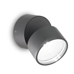 Ideal-Lux - Lampada outdoor OMEGA AP ROUND 3000K, 9 x 9 x h9 cm,<Dmora Discount