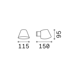Ideal-Lux - Lampada outdoor GAS AP1 , 12 x 10 x h15 cm,<Dmora Outlet