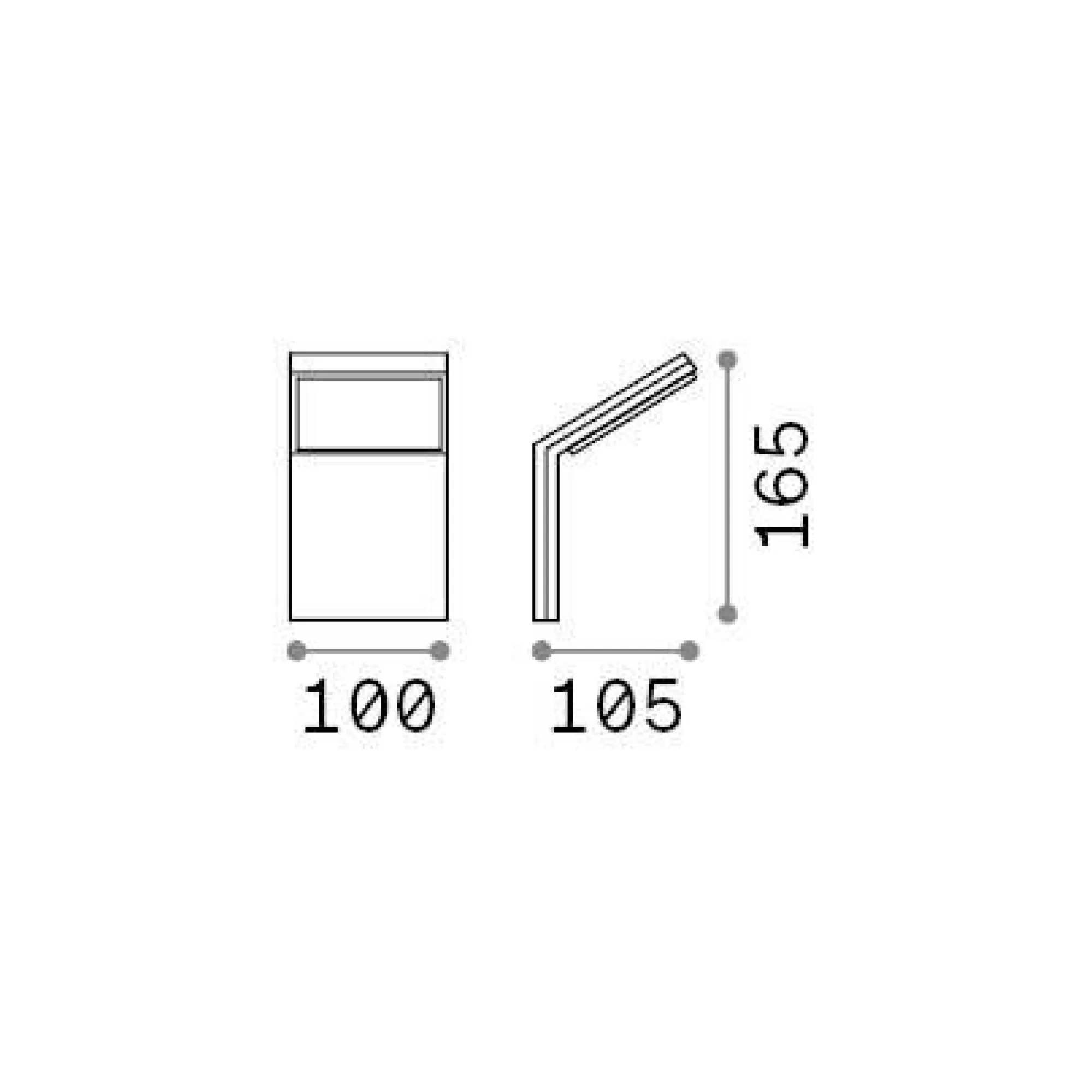 Ideal-Lux - Lampada outdoor STYLE AP COFFEE 3000K, 10 x 16 x h10 cm,<Dmora Best