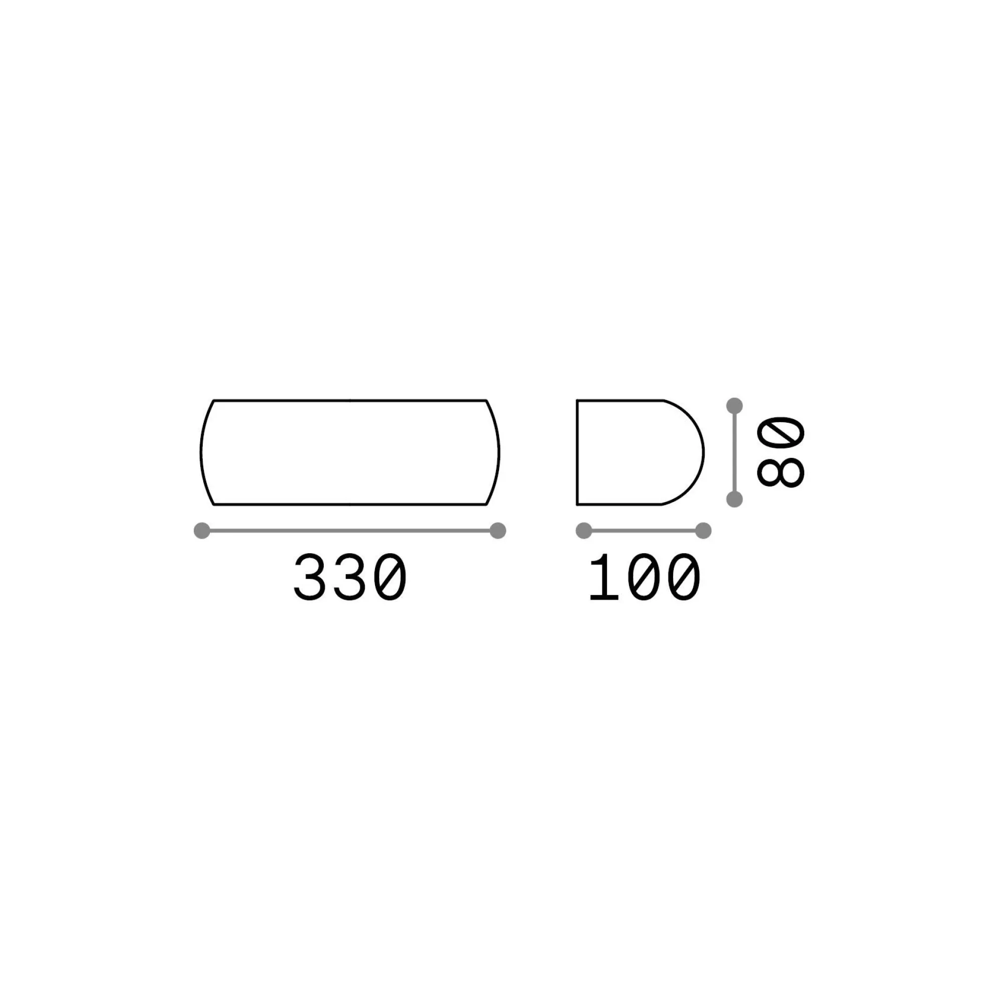 Ideal-Lux - Lampada outdoor GIOVE AP1 COFFEE, 33 x 8 x h10 cm,<Dmora Best Sale
