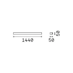 Ideal-Lux - Lampada outdoor LINEA AP D144 COFFEE, 144 x 5 x h5 cm,<Dmora Store
