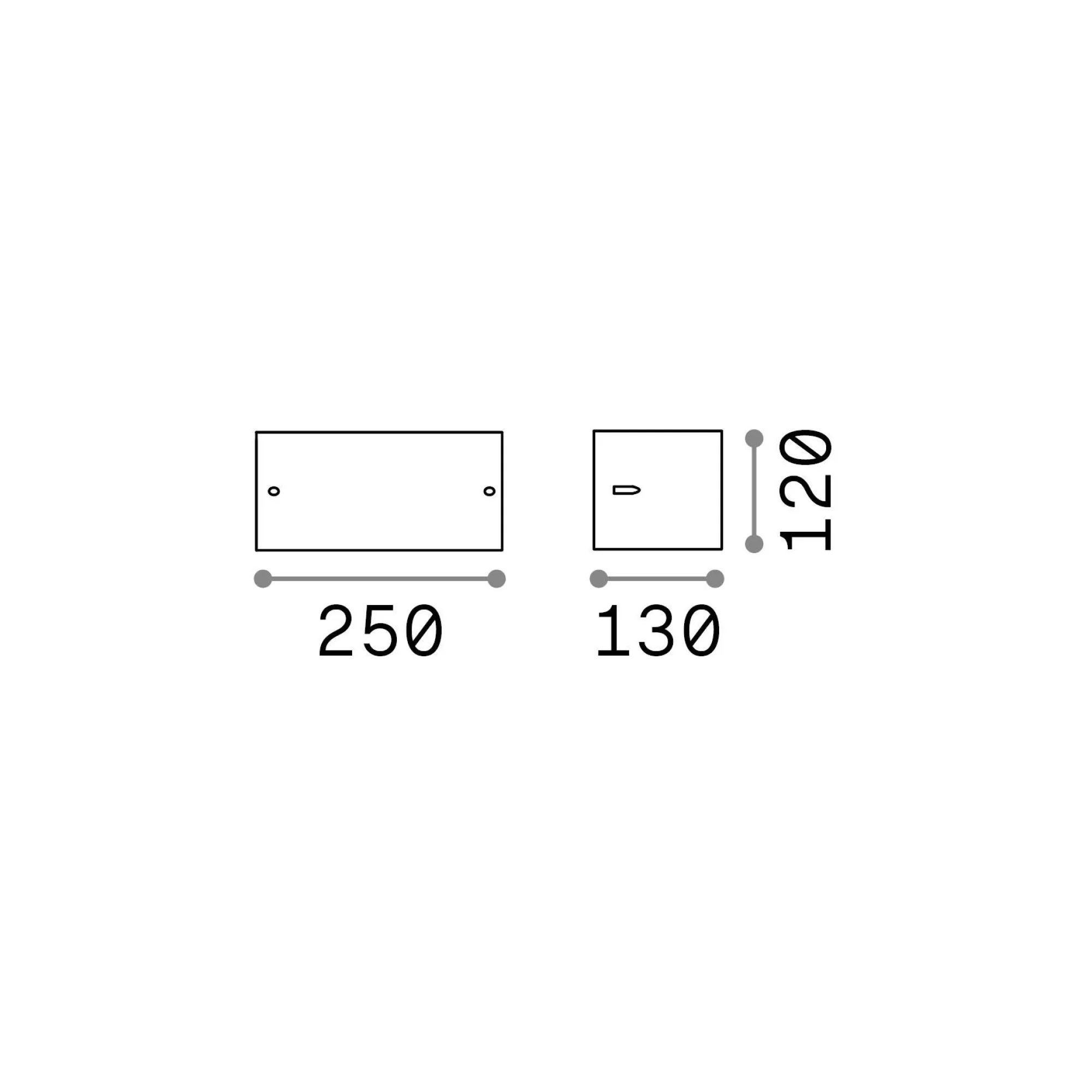 Ideal-Lux - Lampada outdoor REX-2 AP1 , 25 x 12 x h13 cm,<Dmora Clearance