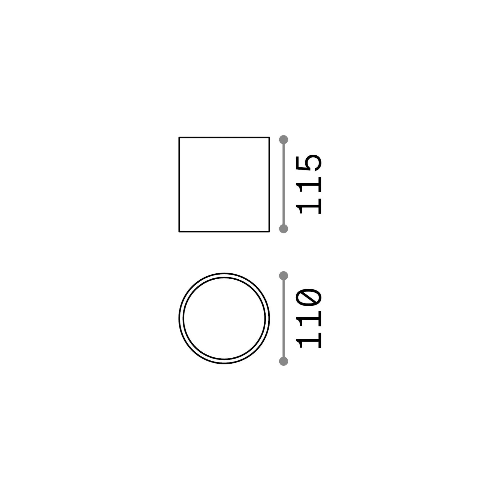 Ideal-Lux - Lampada outdoor GUN PL1 COFFEE, 11 x 11 x h12 cm,<Dmora Hot