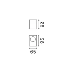 Ideal-Lux - Lampada outdoor UP AP1 COFFEE, 7 x 8 x h10 cm,<Dmora Clearance