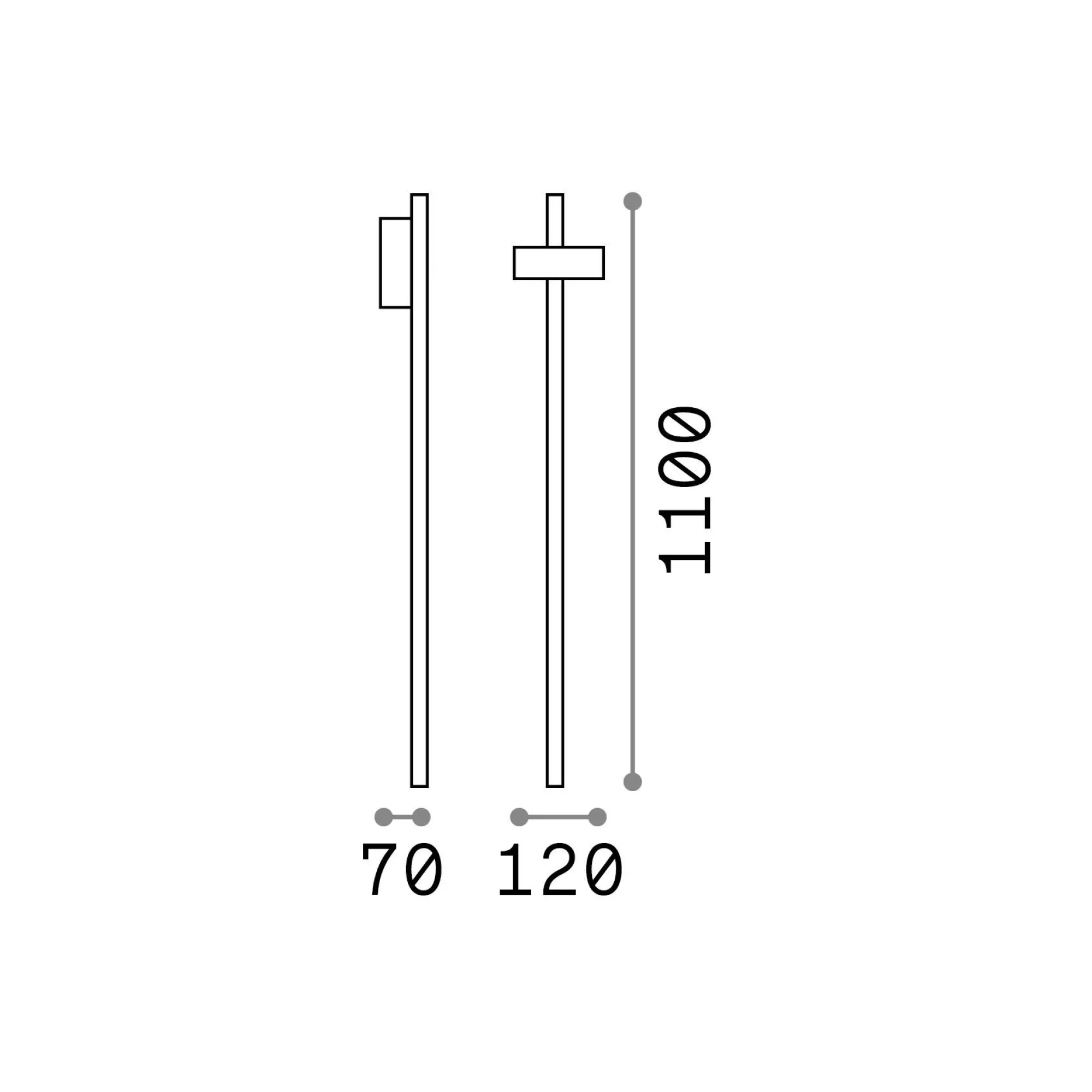 Ideal-Lux - Lampada outdoor HUB PT H110, 7 x 12 x h110 cm,<Dmora Best