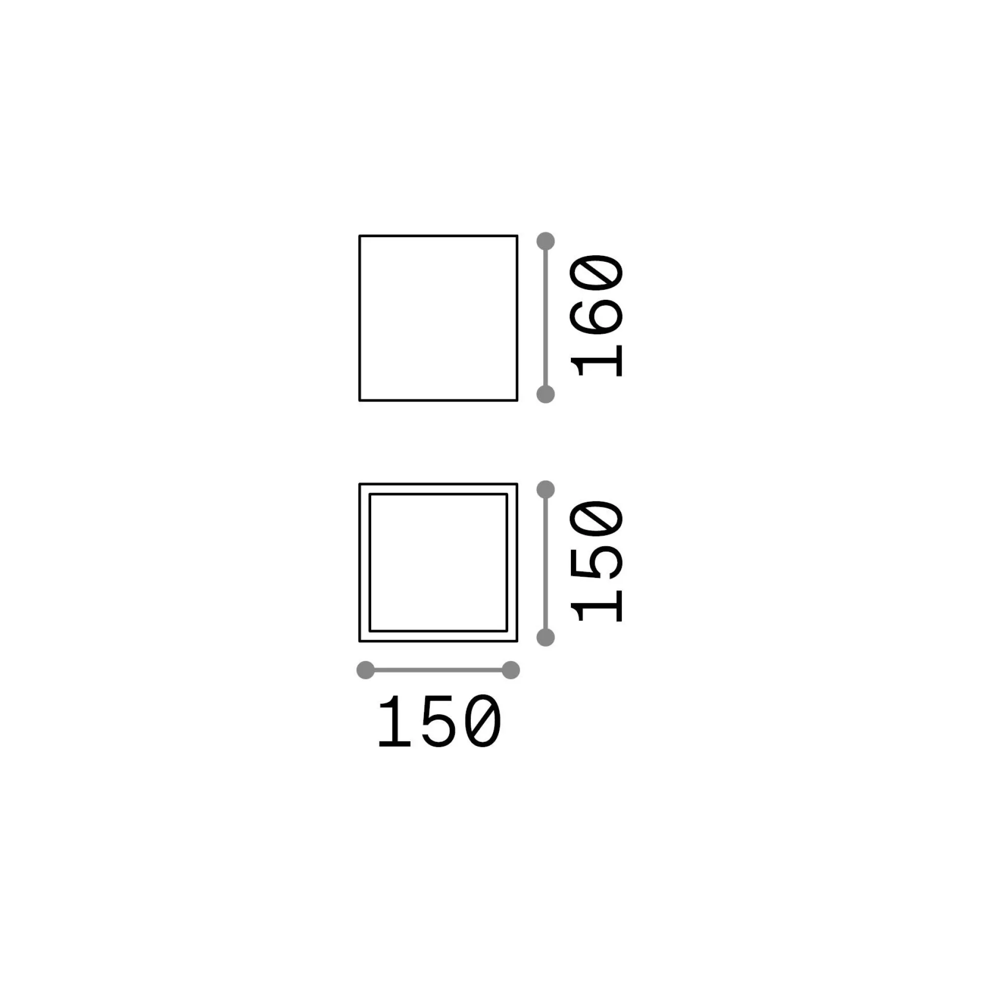 Ideal-Lux - Lampada outdoor TECHO PL1 BIG COFFEE, 15 x 15 x h16 cm,<Dmora Cheap