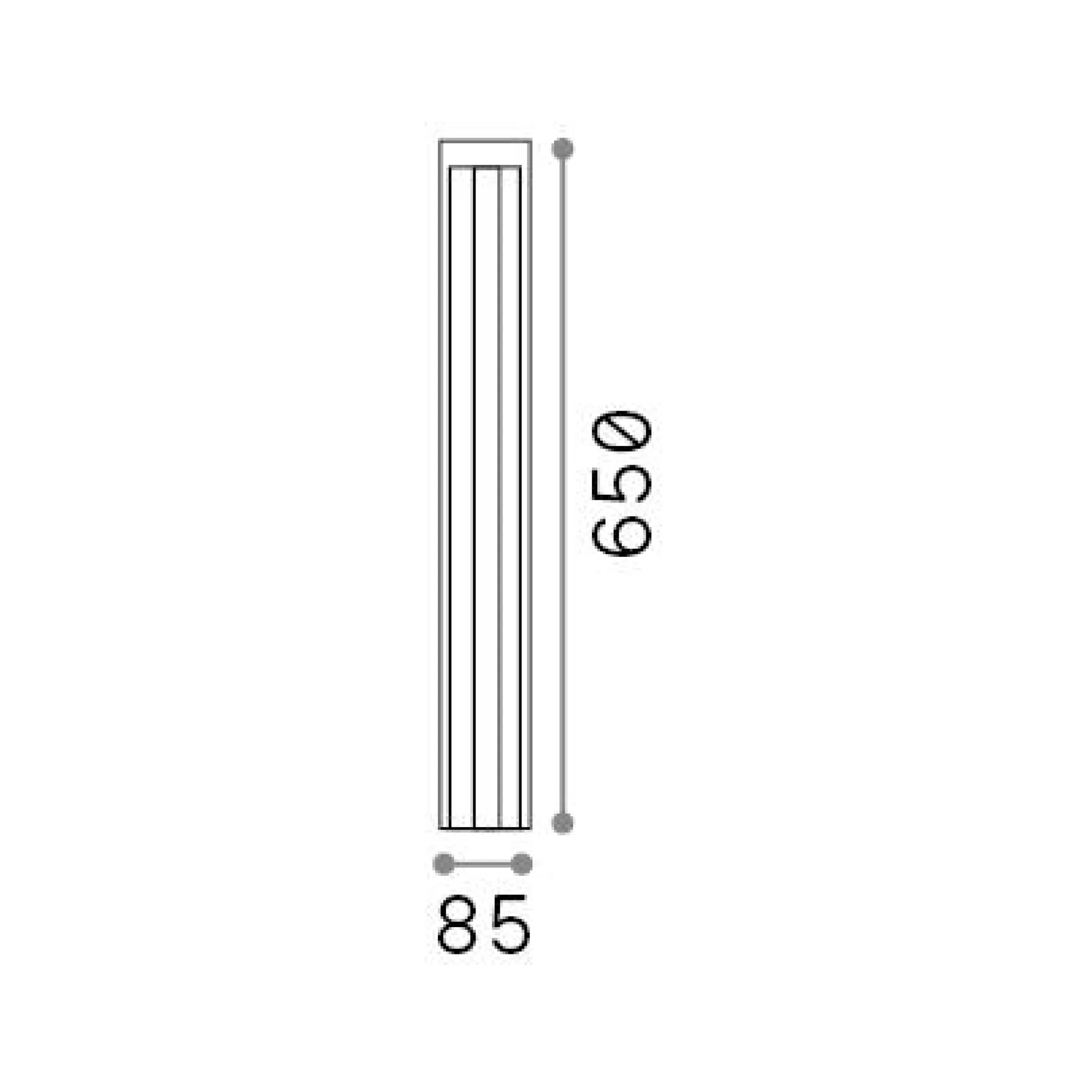 Ideal-Lux - Lampada outdoor KURT PT 3000K, 9 x 9 x h65 cm,<Dmora Hot