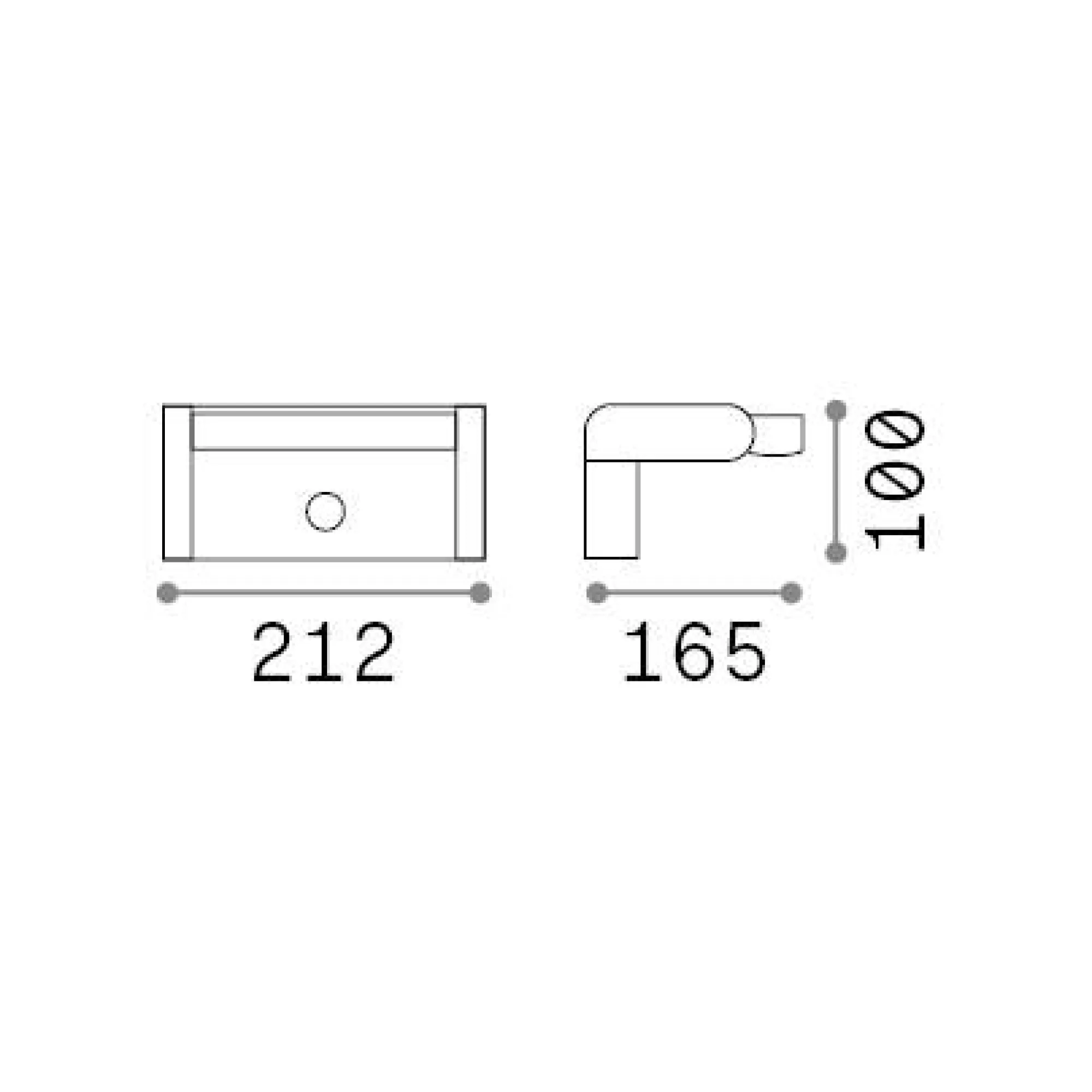 Ideal-Lux - Lampada outdoor SWIPE AP SENSOR COFFEE, 21 x 10 x h12 cm,<Dmora Sale