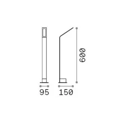 Ideal-Lux - Lampada outdoor AGOS PT H60 4000K , 10 x 15 x h60 cm,<Dmora Hot