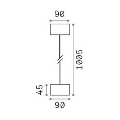 Ideal-Lux - Lampada outdoor CLIO MSP1 COFFEE, 9 x 9 x h30 cm,<Dmora Store