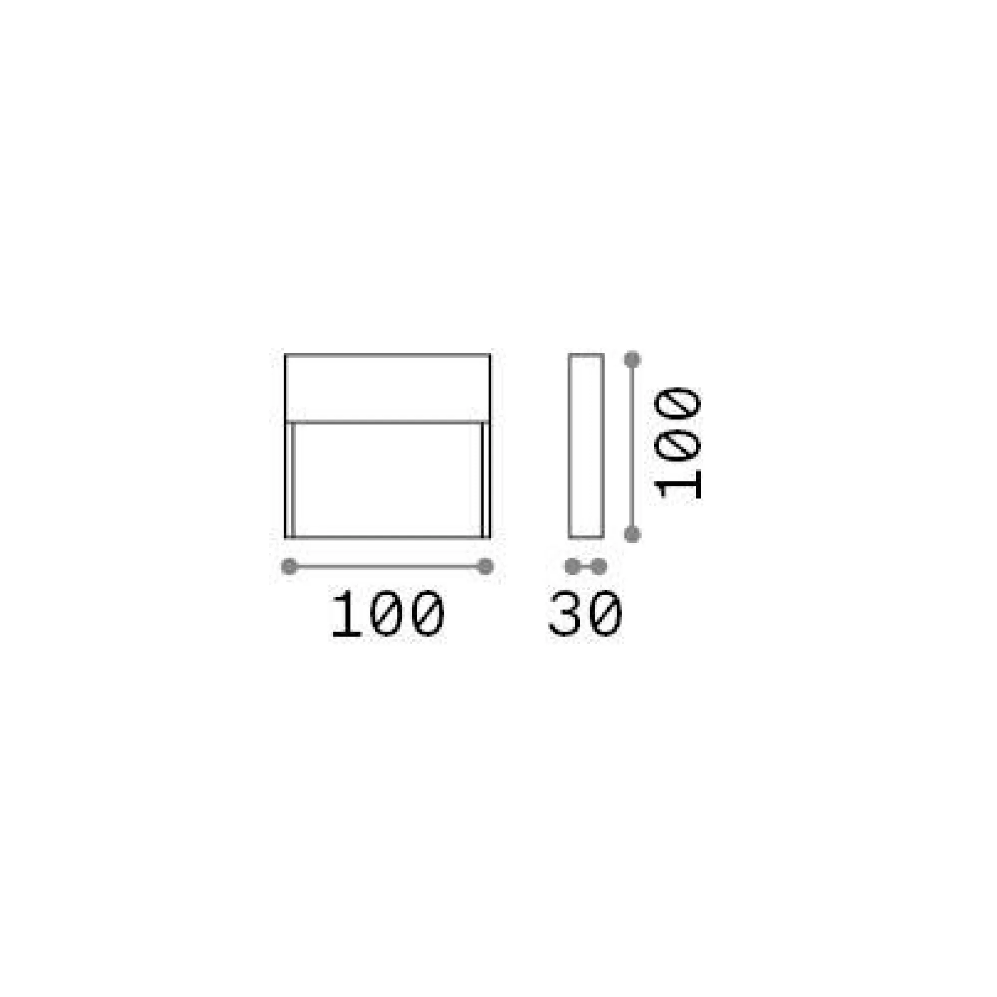 Ideal-Lux - Lampada outdoor DEDRA AP BIG COFFEE, 10 x 10 x h3 cm,<Dmora Best Sale