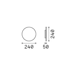 Ideal-Lux - Lampada outdoor PUNTO AP D24 COFFEE, 24 x 24 x h5 cm,<Dmora Shop