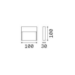 Ideal-Lux - Lampada outdoor DEDRA AP BIG , 10 x 10 x h3 cm,<Dmora Cheap