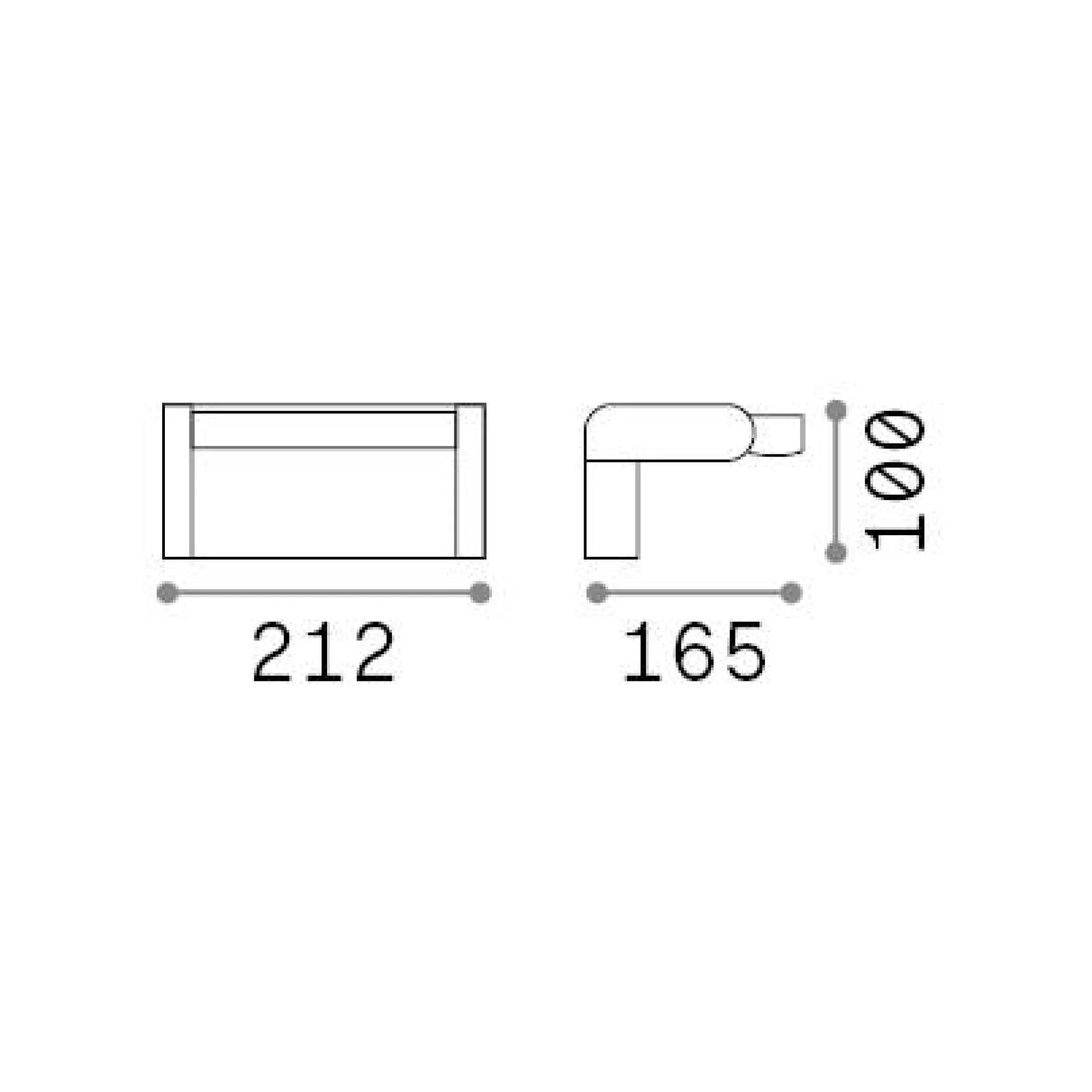 Ideal-Lux - Lampada outdoor SWIPE AP , 21 x 10 x h12 cm,<Dmora Sale
