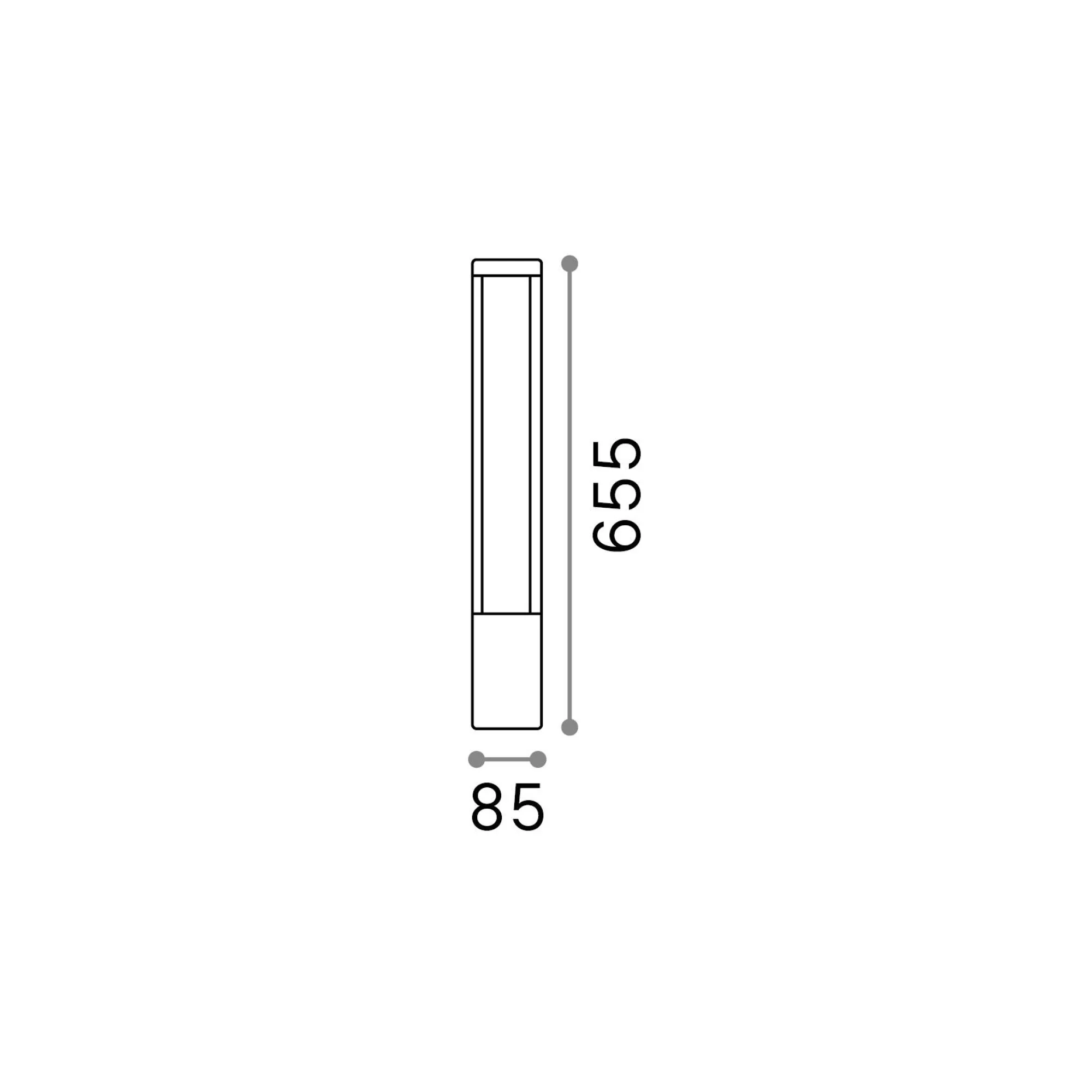 Ideal-Lux - Lampada outdoor TIFONE PT H65, 9 x 9 x h66 cm,<Dmora Store