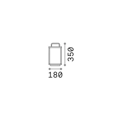 Ideal-Lux - Lampada outdoor STARDUST TL H35, 18 x 18 x h35 cm,<Dmora Cheap