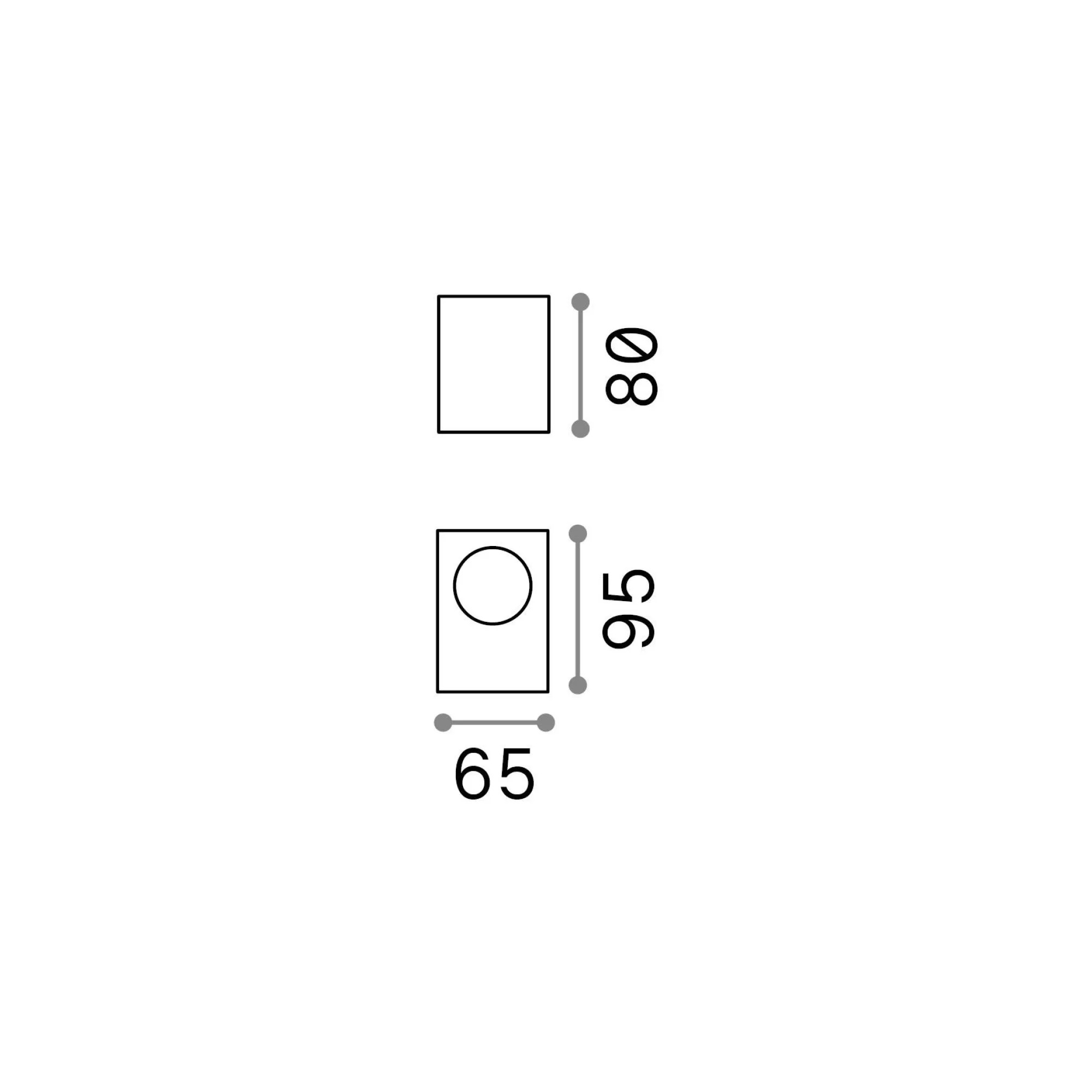 Ideal-Lux - Lampada outdoor UP AP1 , 7 x 8 x h10 cm,<Dmora Clearance