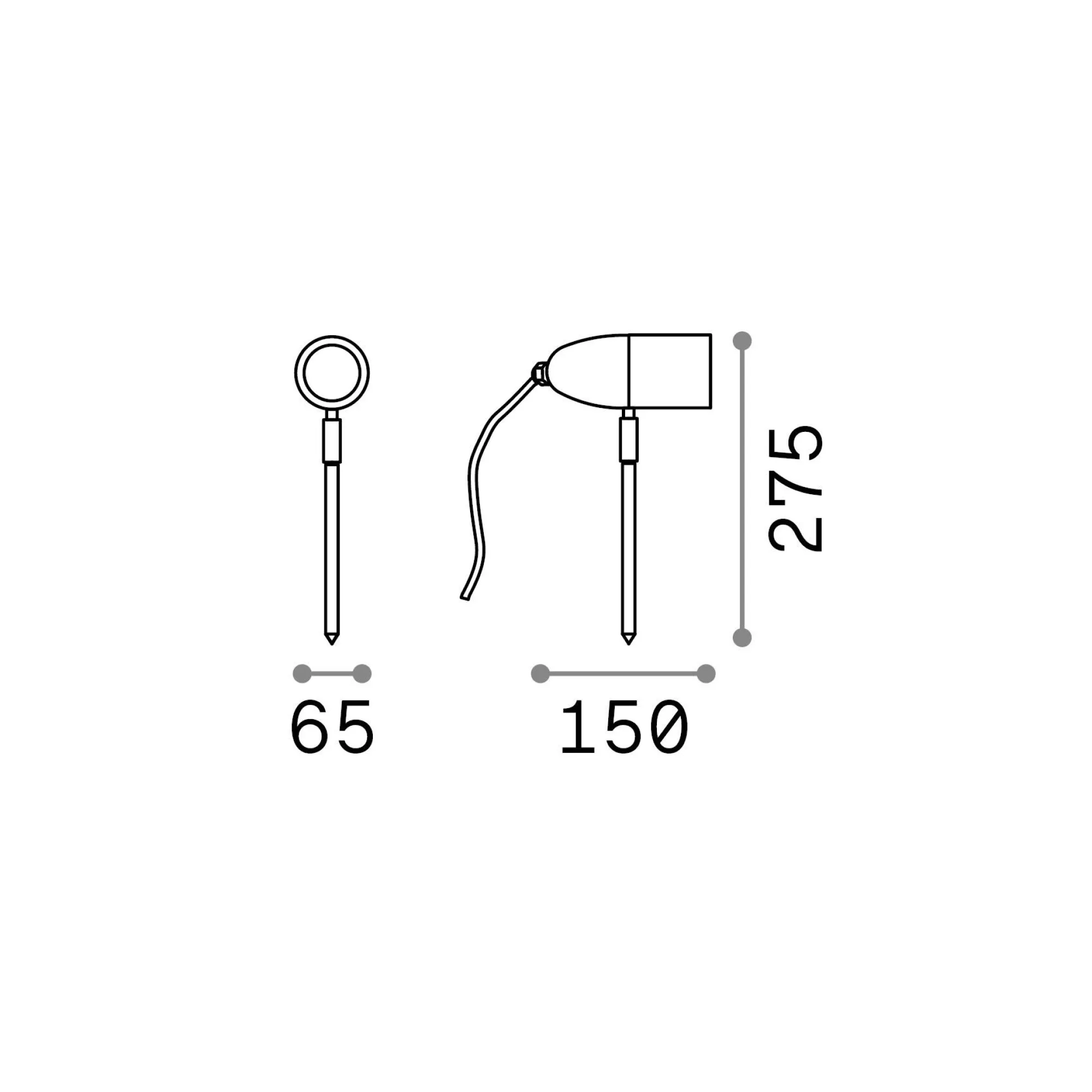 Ideal-Lux - Lampada outdoor INSIDE PR1 , 7 x 15 x h28 cm,<Dmora Cheap
