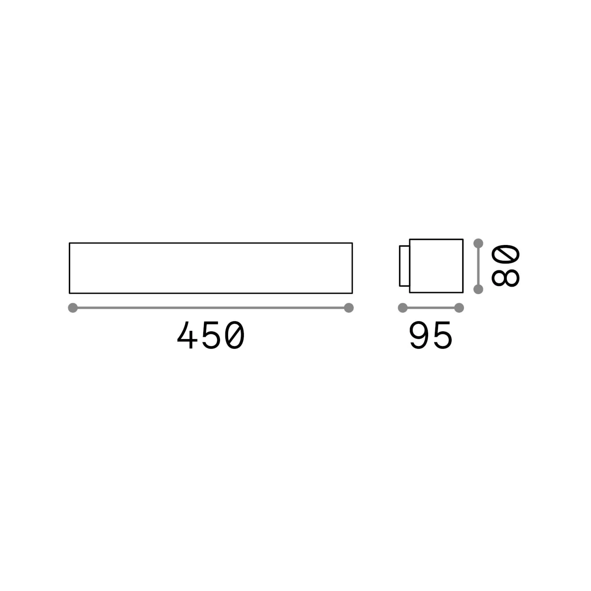 Ideal-Lux - Lampada outdoor ANDROMEDA AP2 COFFEE, 45 x 8 x h10 cm,<Dmora Fashion