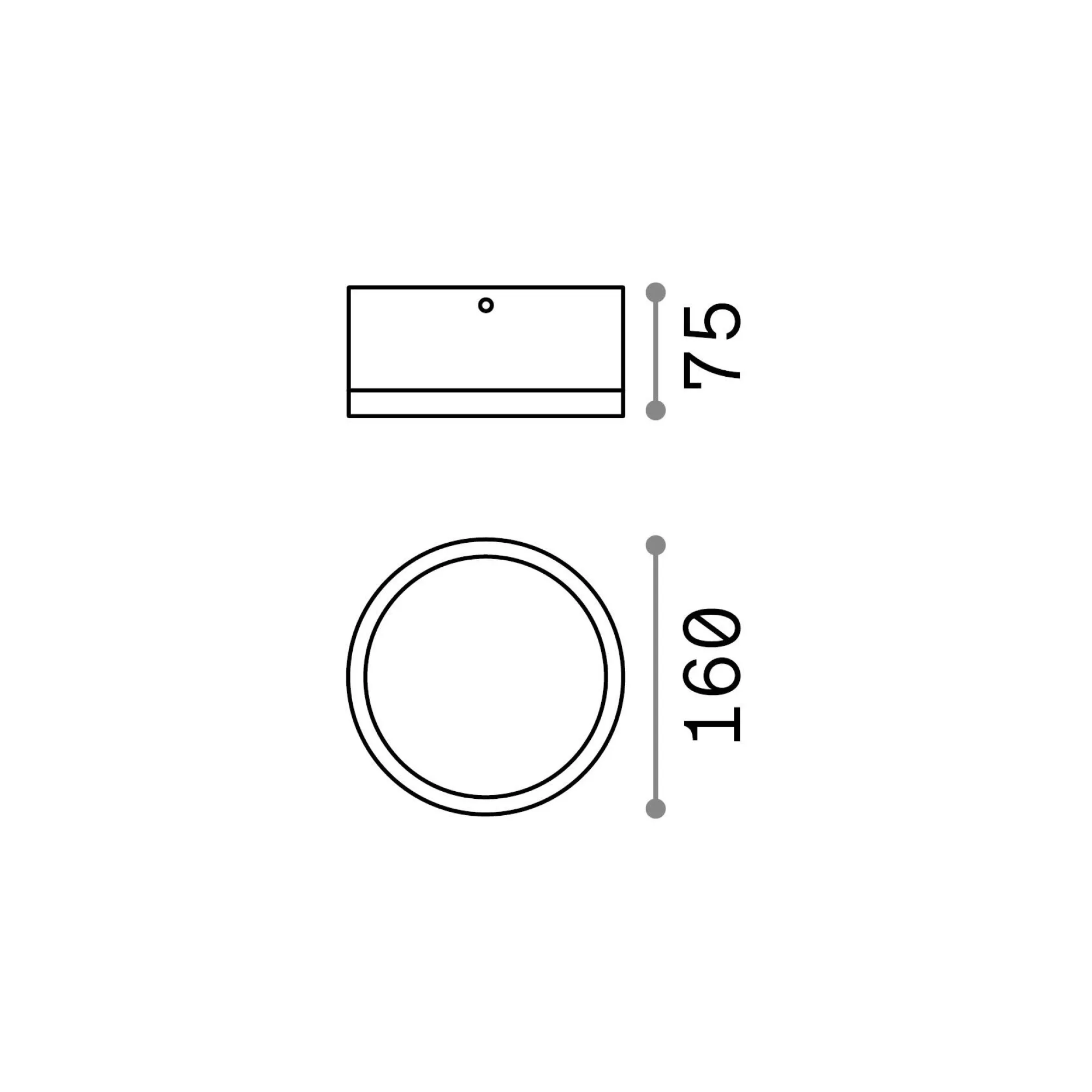 Ideal-Lux - Lampada outdoor URANO PL1 BIG , 16 x 16 x h8 cm,<Dmora Best