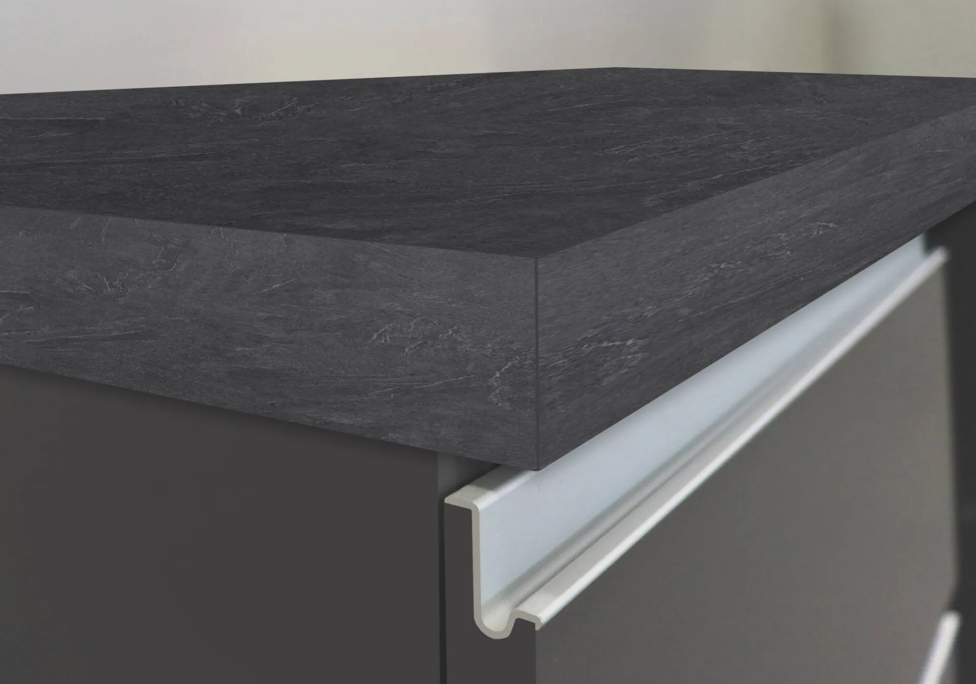 Isola da cucina Analiza, 125x90h90 cm, Antracite e Ardesia<Dmora Outlet