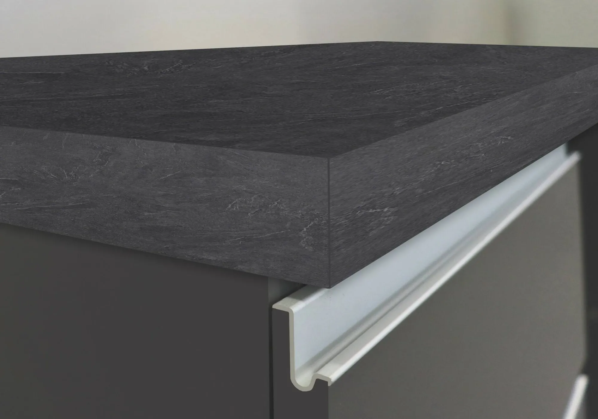 Isola da cucina Analiza, 125x90h90 cm, Antracite e Ardesia<Dmora Outlet