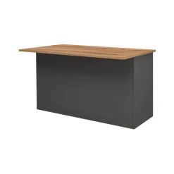 Isola da cucina Tartaro, 155x90h90 cm, Antracite e Rovere<Dmora Cheap