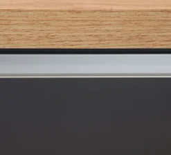 Isola da cucina Tartaro, 155x90h90 cm, Antracite e Rovere<Dmora Cheap