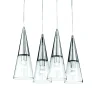 Lampada a sospensione, Lampadario, Luminare sospeso, Lampada a pendente, 67x29h46 cm, Cromo<Dmora Fashion