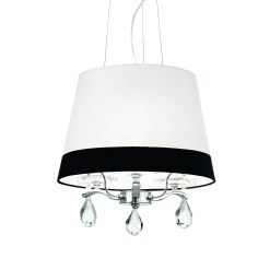 Lampada a sospensione, Lampadario, Luminare sospeso, Lampada a pendente, 40x40h50 cm,<Dmora Discount