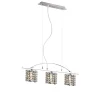 Lampada a sospensione, Lampadario, Luminare sospeso, Lampada a pendente, 65x8h23 cm, Cromo<Dmora Sale