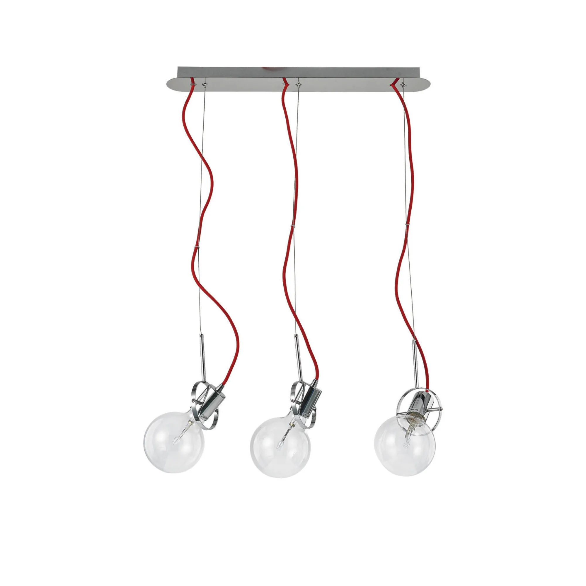 Lampada a sospensione, Lampadario, Luminare sospeso, Lampada a pendente, Made in Italy, 12x58h13 cm, Cromo<Dmora Sale