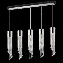 Lampada a sospensione, Lampadario, Luminare sospeso, Lampada a pendente, 100x8h47 cm,<Dmora Hot