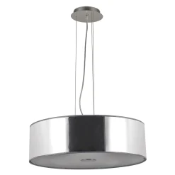 Lampada a sospensione, Lampadario, Luminare sospeso, Lampada a pendente, Made in Italy, 60x60h110 cm, Cromo<Dmora Outlet
