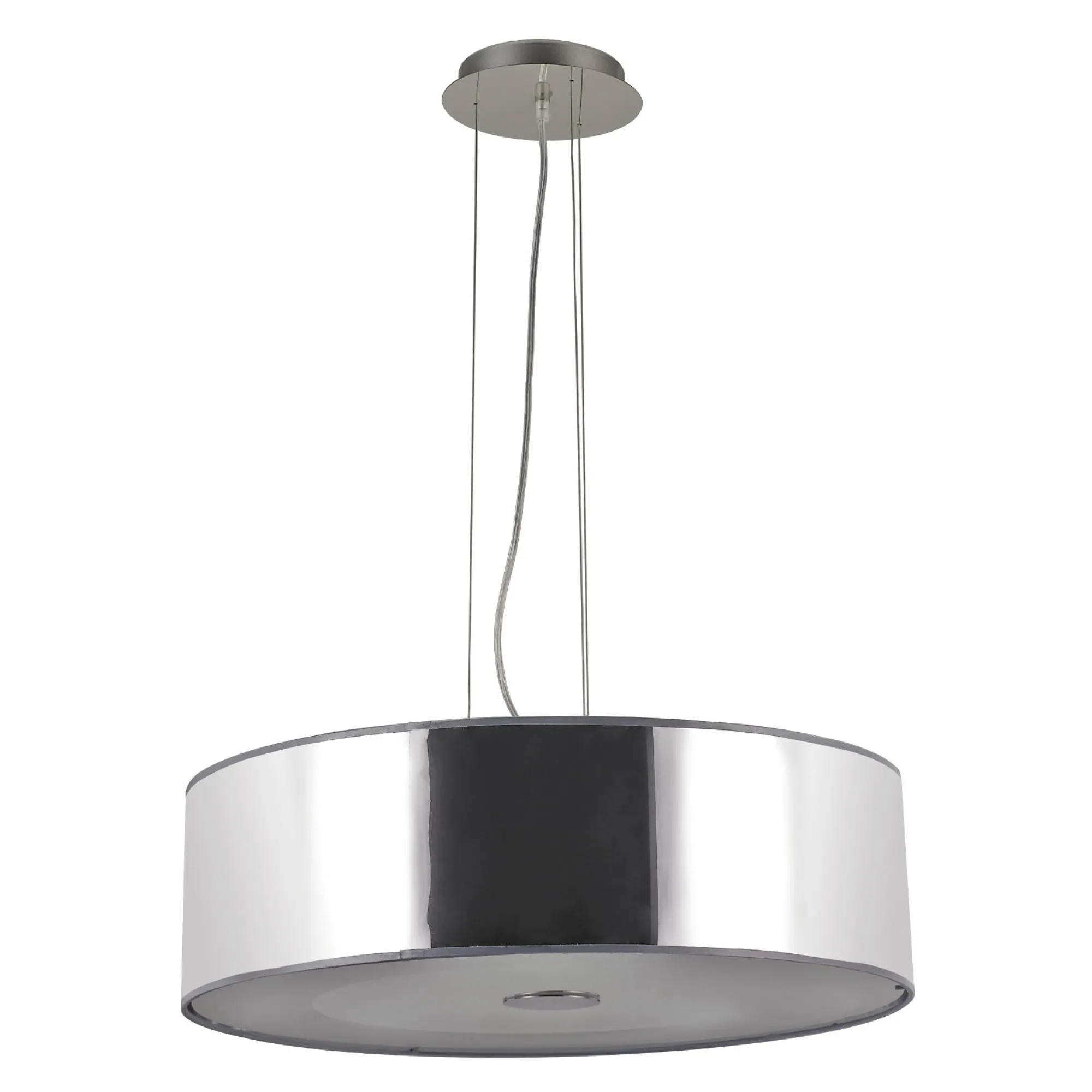 Lampada a sospensione, Lampadario, Luminare sospeso, Lampada a pendente, Made in Italy, 60x60h110 cm, Cromo<Dmora Outlet