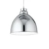 Lampada a sospensione, Lampadario, Luminare sospeso, Lampada a pendente, 26x26h35 cm, Cromo<Dmora Best