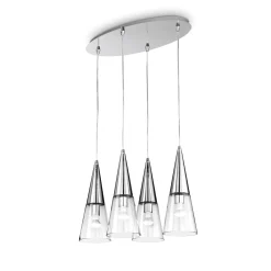 Lampada a sospensione, Lampadario, Luminare sospeso, Lampada a pendente, 67x29h46 cm, Cromo<Dmora Best Sale