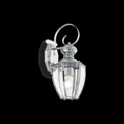 Lampada da parete, Luminaria da parete, Luce a muro, Faretto a muro, 13x11h28 cm, Cromo<Dmora Outlet