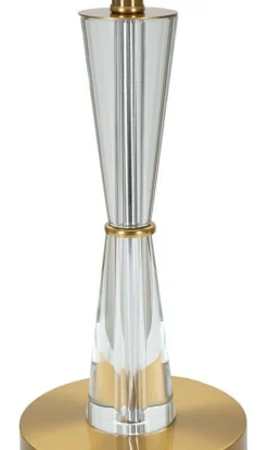 Lampada da tavolo Arriccio, 30x30 h56 cm, Bianco e Oro<Dmora Cheap