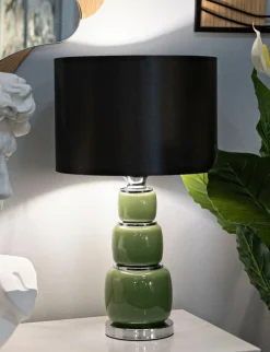 Lampada da tavolo Castino, 33x33 h57 cm, Bianco e Grigio<Dmora Best Sale