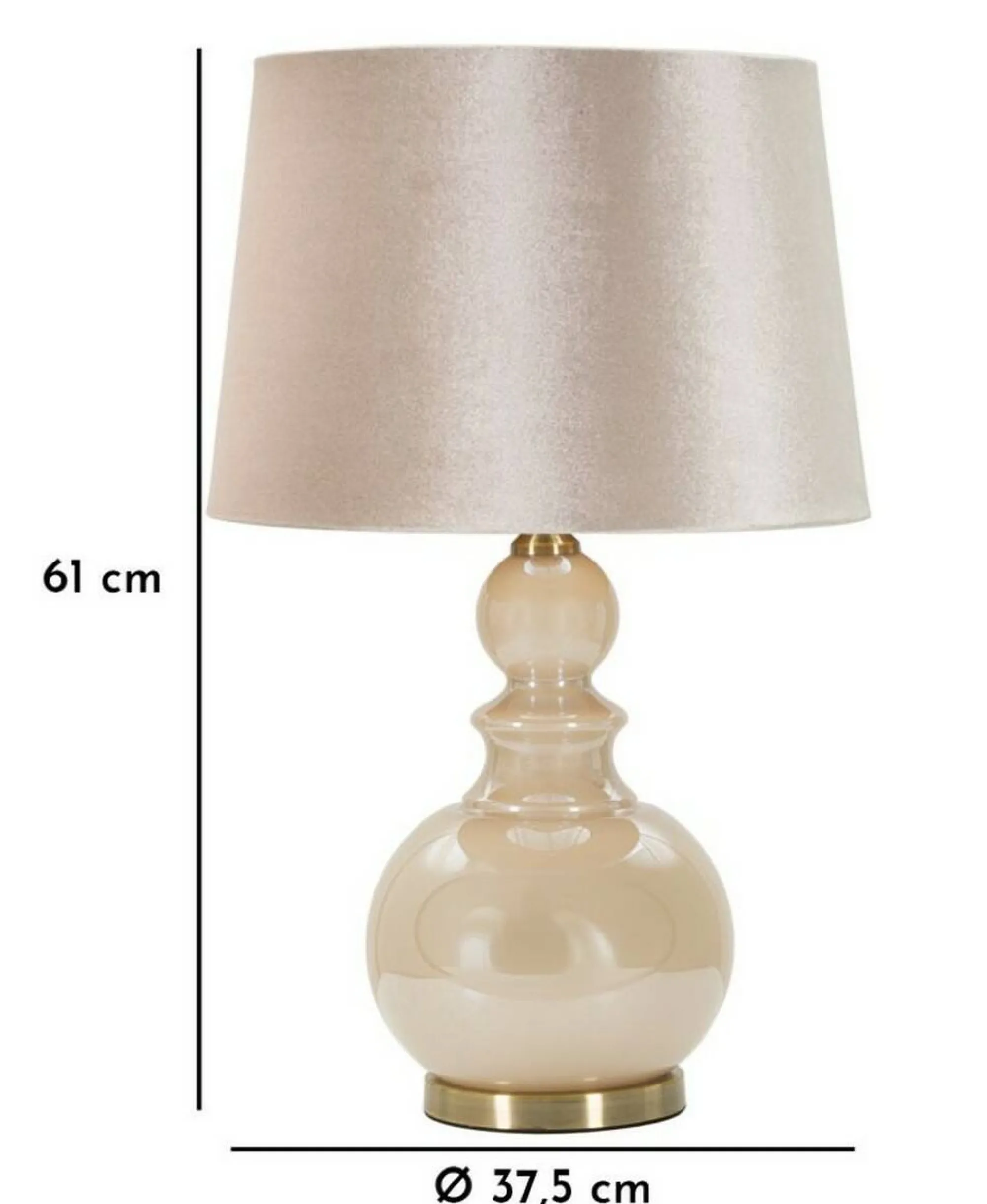 Lampada da tavolo Casto, 38x38 h61 cm,<Dmora Clearance