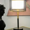 Lampada da tavolo Chiaroscuro, 25x25 h48 cm, Nero e Oro<Dmora Clearance