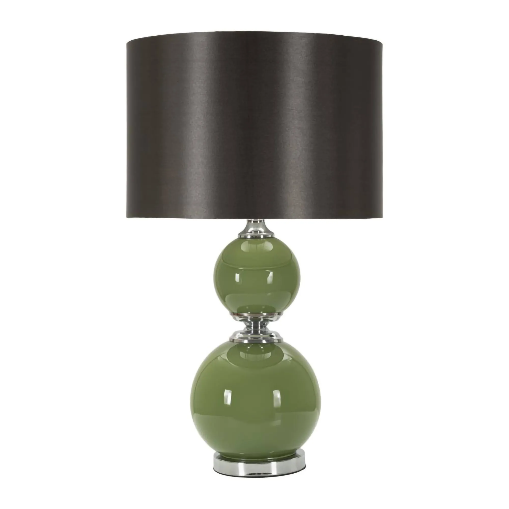Lampada da tavolo Falletto, 38x38 h65 cm, Verde e Grigio<Dmora New