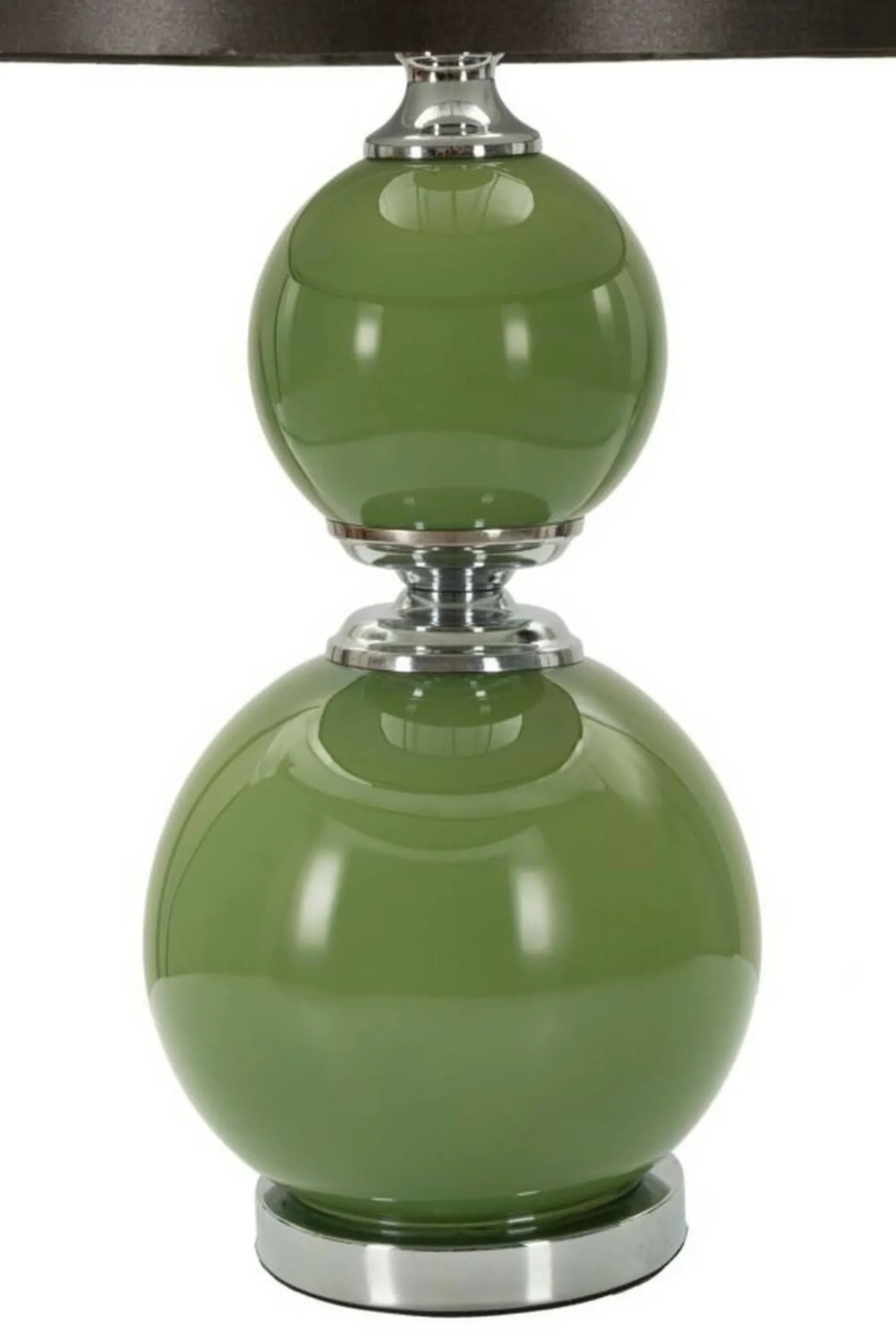 Lampada da tavolo Falletto, 38x38 h65 cm, Verde e Grigio<Dmora New
